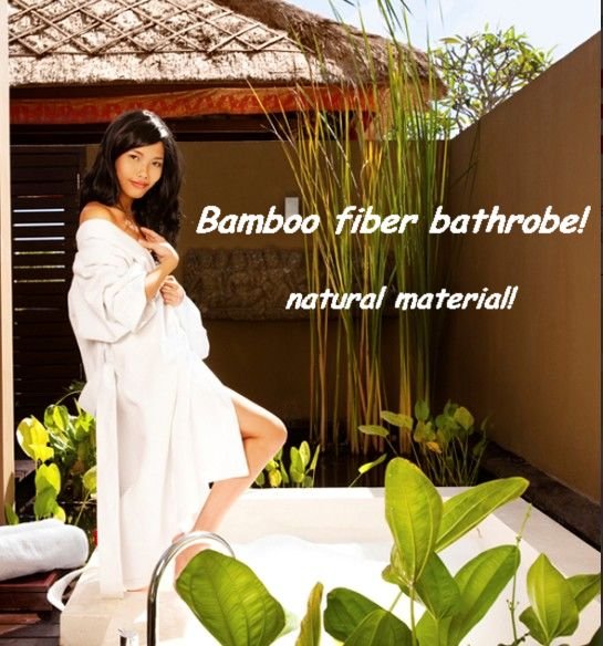 Women's Bamboo Bathrobe, 100%bamboo fiber bathrobe, unisex natural & eco-friendly, Lady's sleepwear  free shipping