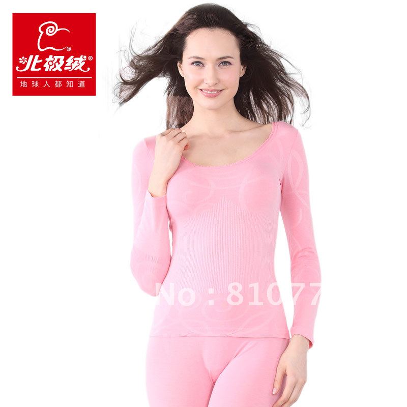 Women's beauty care jacquard body shaping thermal set of underwear and underpants female