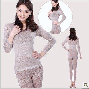 Women's beauty care underwear seamless beauty care body shaping thermal underwear female set long johns long johns