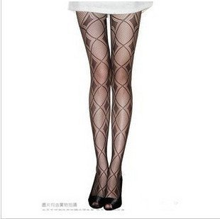 Women's Black Fishnet Pantyhose Diamond lattice Sockings Sexy leg Ladies Tights Slim