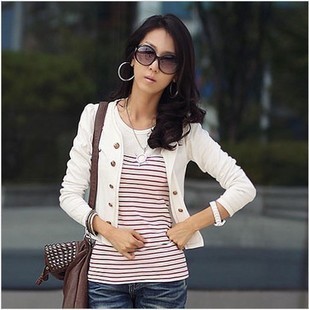 Women's blazer OL outfit slim rhinestones fashion autumn and winter coat long-sleeve short jacket