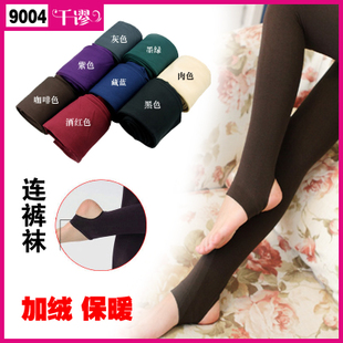 Women's brushed pants velvet stockings legging dadiku thickening thermal