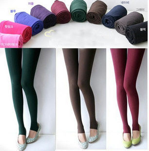 Women's candy color thin solid color spring Core-spun Yarn untucked autumn and winter 50d legging