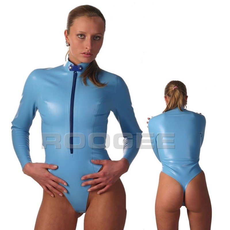 women's clingy latex catsuit