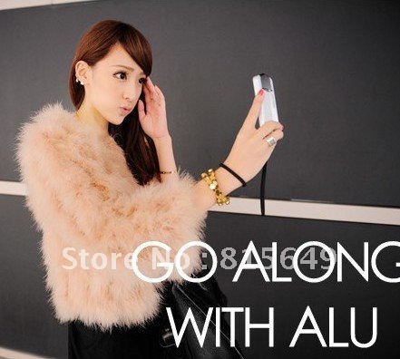 Women's clothing autumn faux rabbit fur short jacket autumn