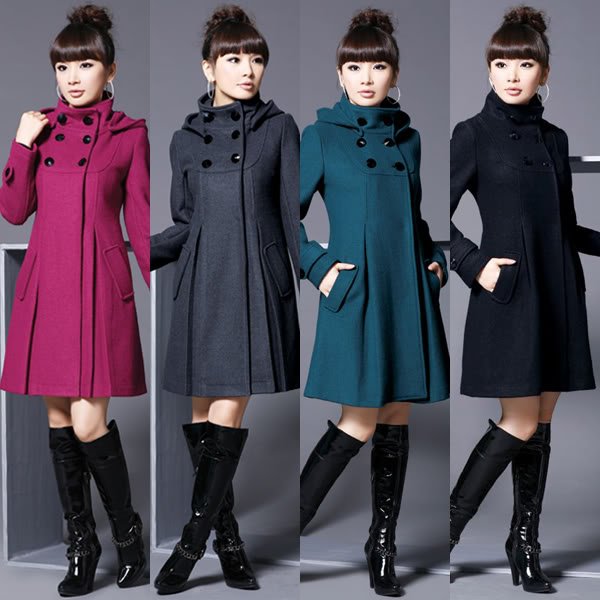 women's coat, Fashion Wool Ladies' Cashmere Winter Noble Long Coat ,Free shipping