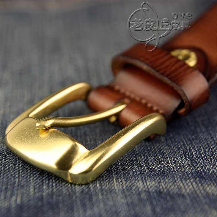 Women's copper gold buckle strap women's belt genuine leather female strap genuine leather casual female