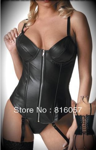 women's corset leather elasticity sexy lingerie sexy top wholesale price size S, M, L, XL,XXL available