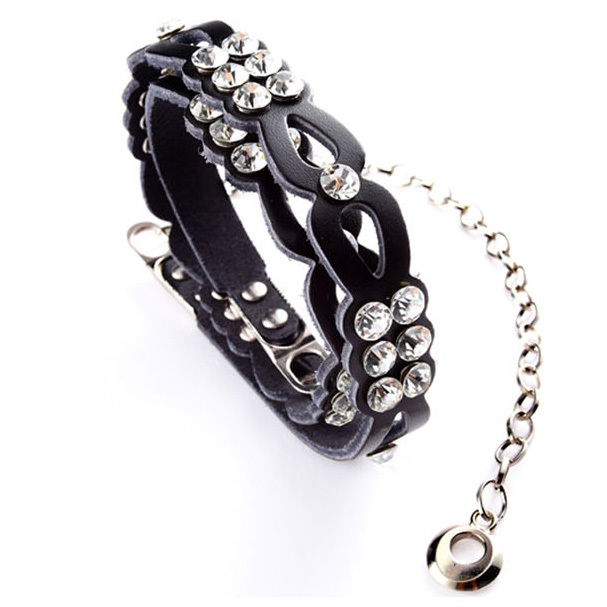 Women's cutout belt female fashion genuine leather all-match rhinestone chain cowhide sweet decoration strap cronyism