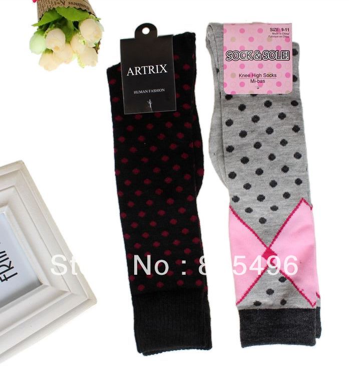 Women's dot knee-high  stocking knee socks