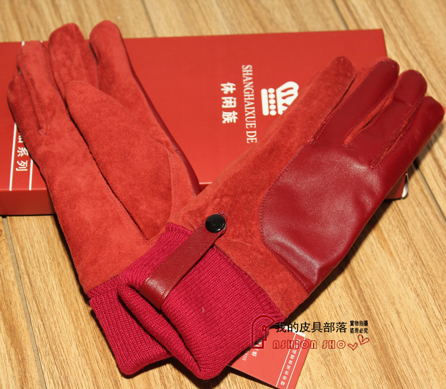 Women's elastic gloves 2013 leather gloves multi-color genuine leather gloves