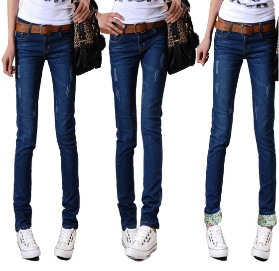 Women's elastic pencil pants slim women's jeans