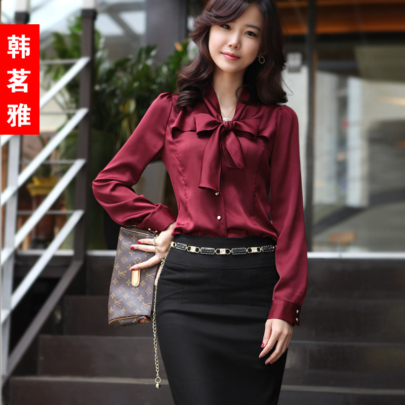 Women's fashion autumn and winter work wear slim long-sleeve skirt set ol work wear