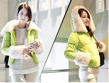 Women's Fashion Big Lapel Winter Warmer Lambs Coat Wool Jacket Outwear Hot 2 Colors free shipping