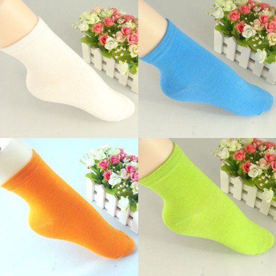 Women's Fashion female socks 100% cotton knee-high solid color spring and autumn socks