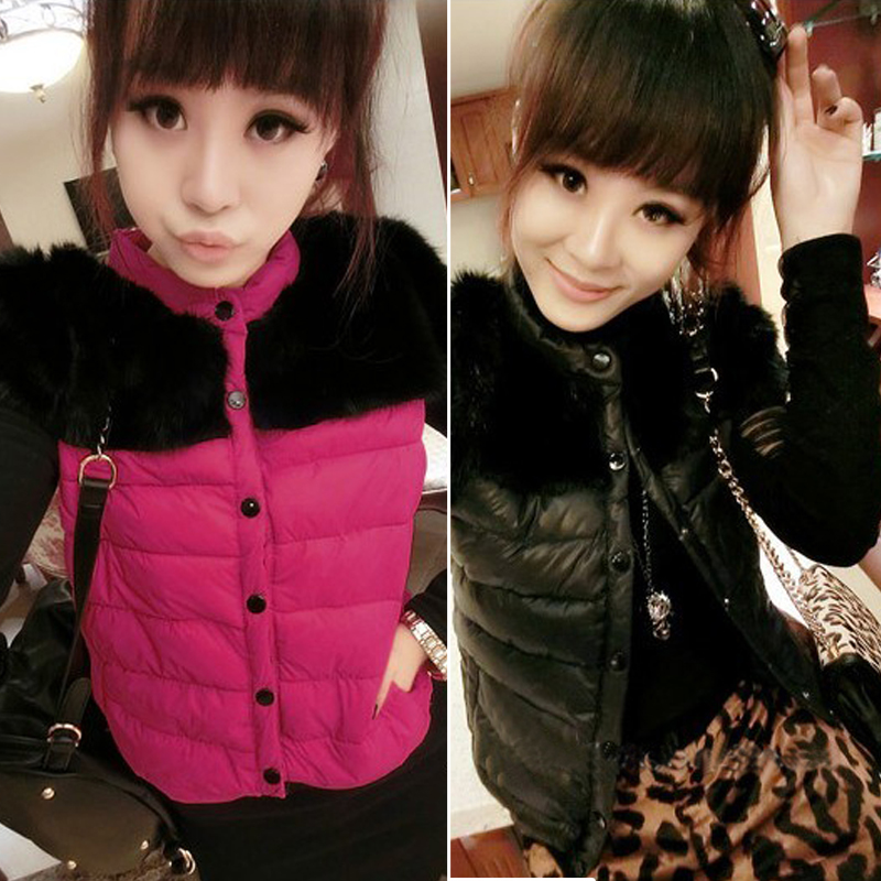 Women's fashion patchwork 2012 wadded jacket all-match female vest c468 winter