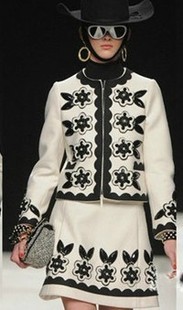 women's fashion quality elegant white applique set