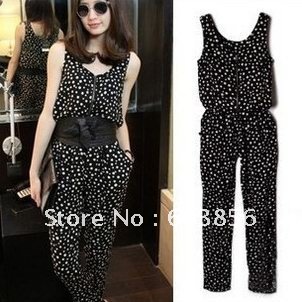 Women'S  Fashion Sexy Sleeveless Romper Strap Casual Jump suit harem pants