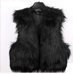 Women's faux vest faux vest black vest waistcoat short design sz