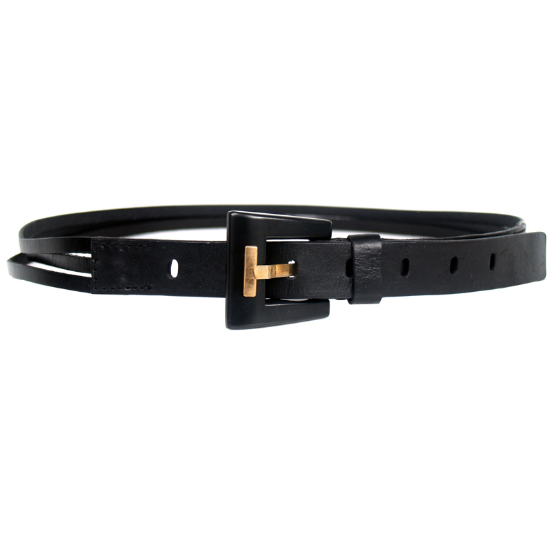 women's first layer of cowhide genuine leather belt ,black color belt with three strap