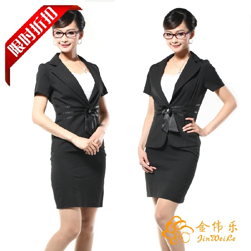 Women's formal 2 piece set ol work wear women's suit work wear set female xf013