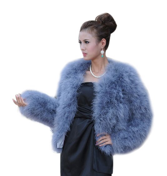 Women's Fur Coat,Genuine Ostrich fur Jacket,Authorized Advanced Delicate fur short blazer,DHL Free shipping WWC003