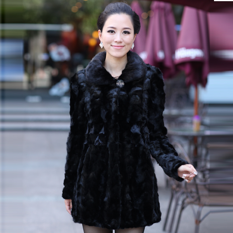 Women's_fur_coat New style 2012 leather coat fur overcoat fur outerwear