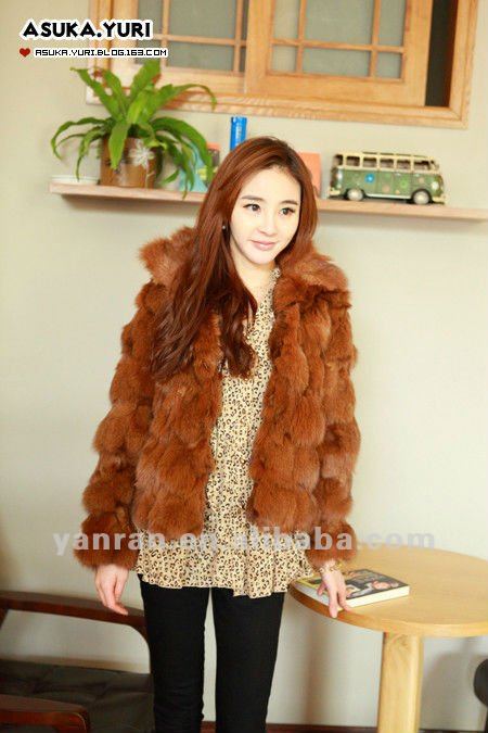 Women's Genuine Fox fur jacket YR-774~Drop shipping~wholesale~Customize~retail