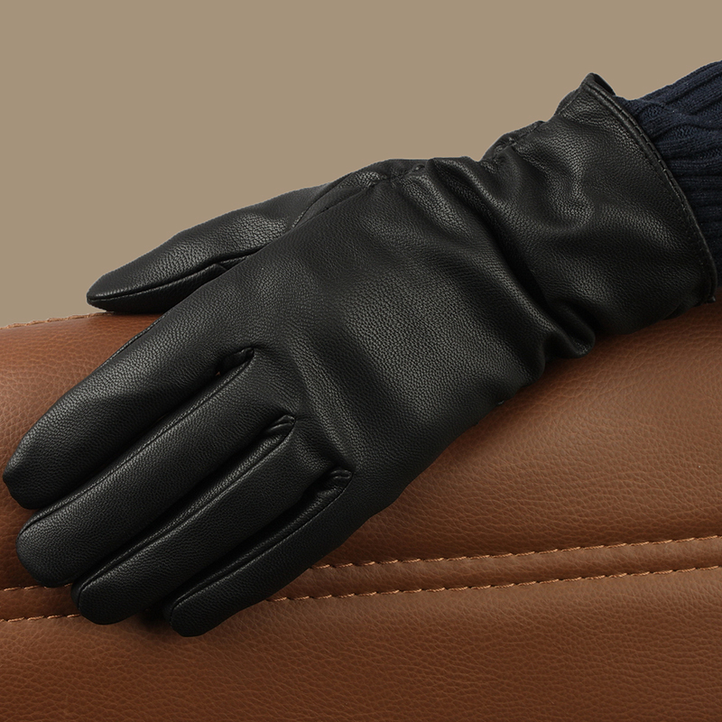 Women's gloves fashion autumn and winter leather women's winter long design