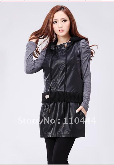 Women's han edition cultivate one's morality vest skirt temperament leather bag hip dress LW8221 nepotism cap