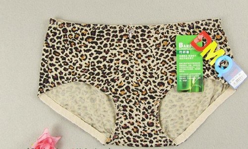 Women's Healthy bamboo fiber underwear sexy cute leopard panties 7168