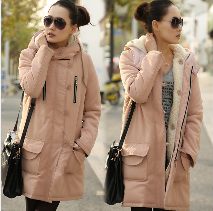 Women's high-grade Parkas women's long section detachable cotton jacket free shipping