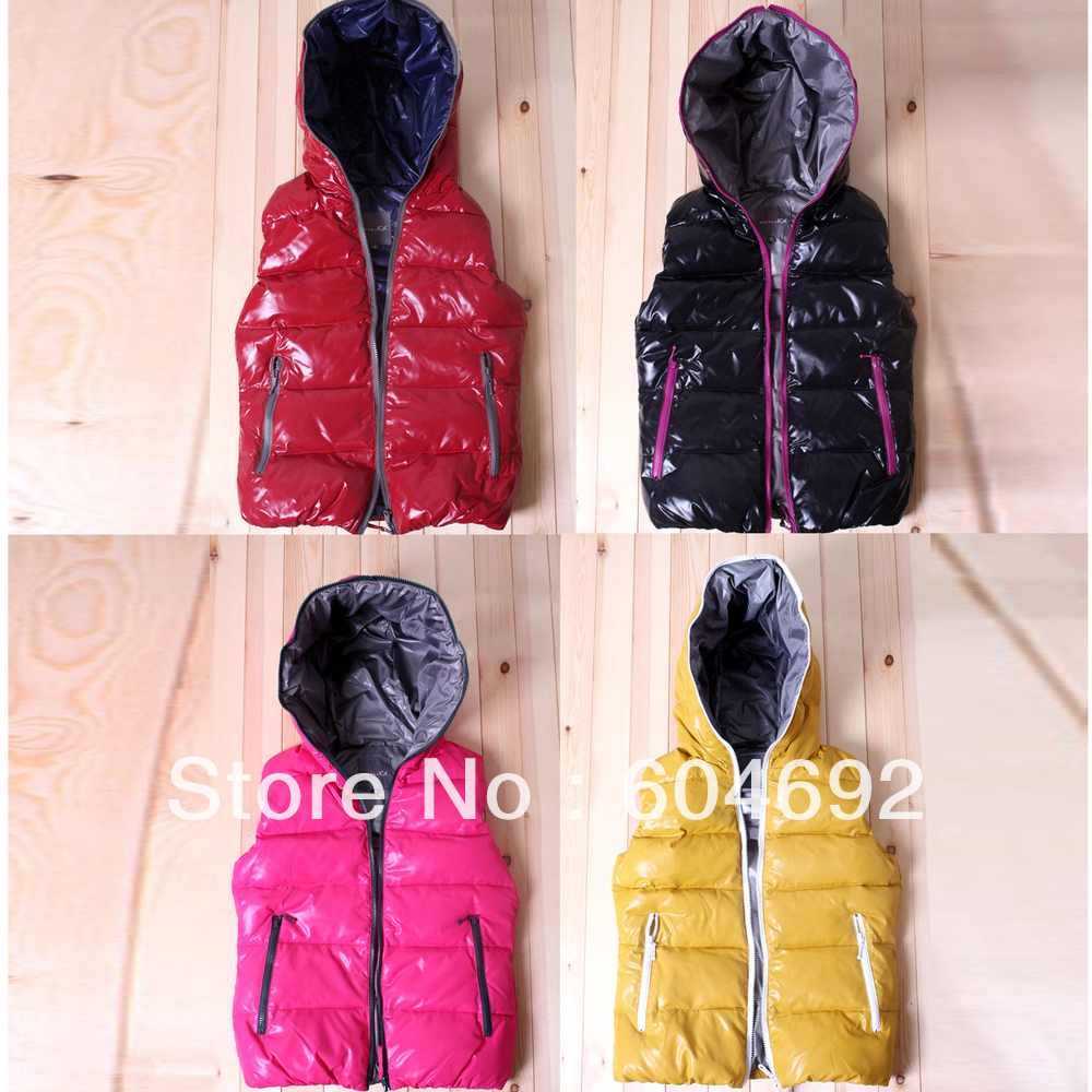 Women's Jacket Vest Zipper Warm Sleeveless Hooded Down Winter Coat Outwear New (HR418)