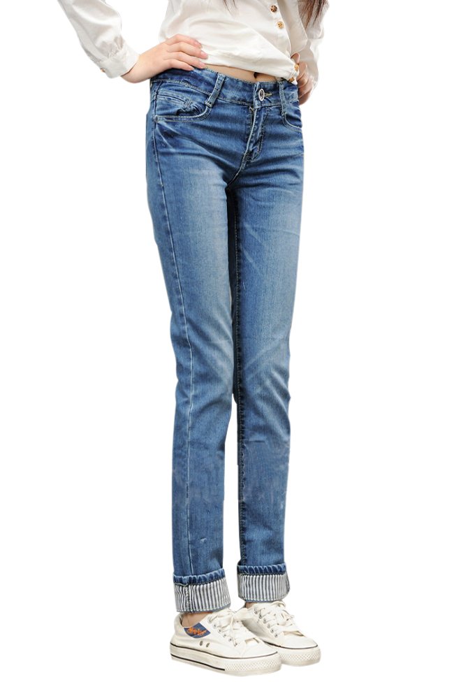 Women's jeans ,Pencil pants ,Middle waist , Fashion jeans ,Free shipping ,W102