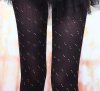 Women's lace Big Dot  Stripe Thin Tights Pantyhose Tights Socks Black White Free Shipping