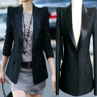 Women's Lapel power shoulder Casual black Suits Blazer Jacket Outerwear XXXL 4XL over coat free shipping