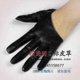 Women's leather gloves fashion ruslana korshunova gloves decoration gloves