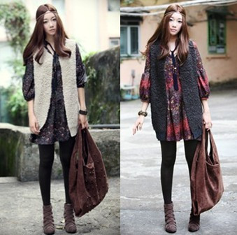 Women's long design cardigan women's sweater vest sweatercoat vest