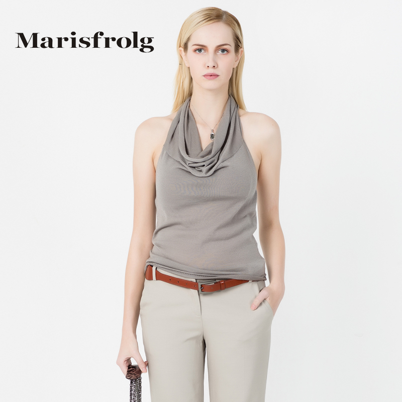 Women's Marisfrolg  halter-neck type basic vest sweater