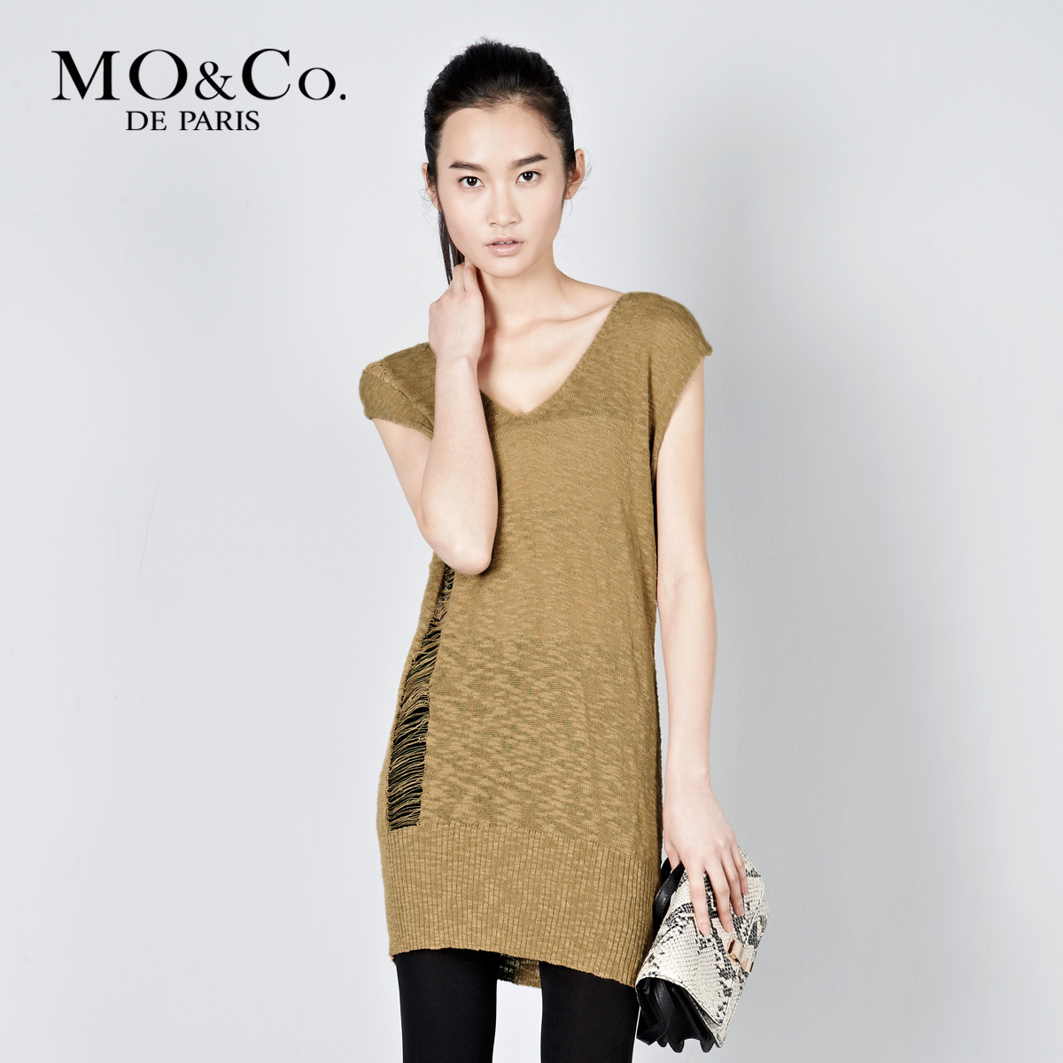 Women's Mo & co . mormons m111jey08 V-neck sleeveless sweater