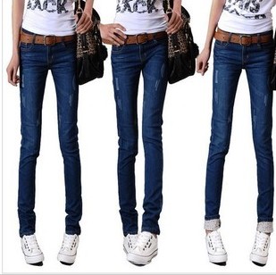 Women's n105 casual two ways pencil jeans female long trousers