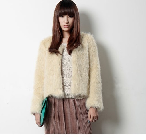 women's outerwear faux fur coat outerwear fashion wool overcoat