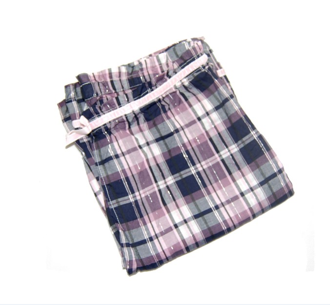 Women's pajama pants derlook trousers censored fashion plaid casual loose blue