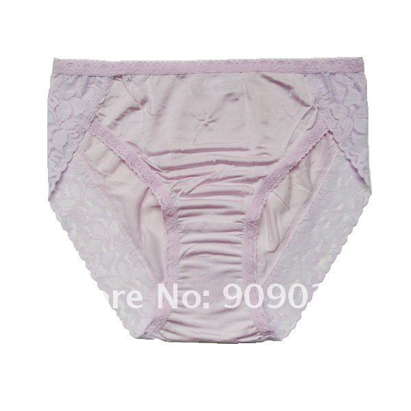 Women's Panty Briefs Lady's Underwear 100% Mulberry Silk knitted with Lace 20pcs/lot Free Shipping Allow Mix a20121102-1315