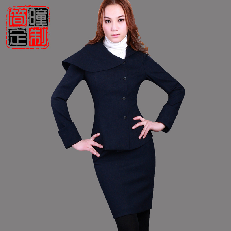 Women's professional set fashion skirt autumn and winter gentlewomen tailored skirt plus size outerwear woolen skirt female a040