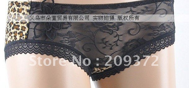 Women's Sexy flowers transparent underwear