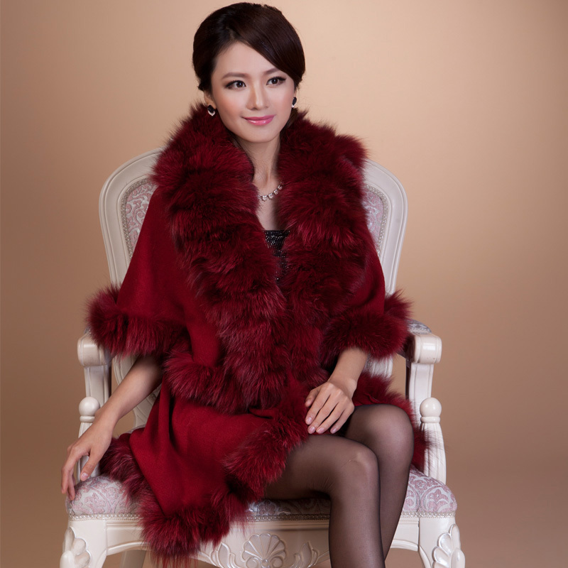 Women'S Sheep Fur  Large Size Batwing Shirt  Fur coat  factory outlet