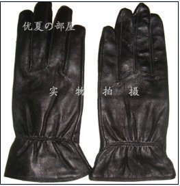 Women's sheepskin genuine leather gloves short design thin Small Medium