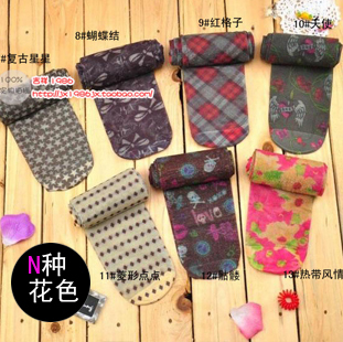 Women's silveryarn silver onions stockings pantyhose pearlizing socks colorful print socks fancy