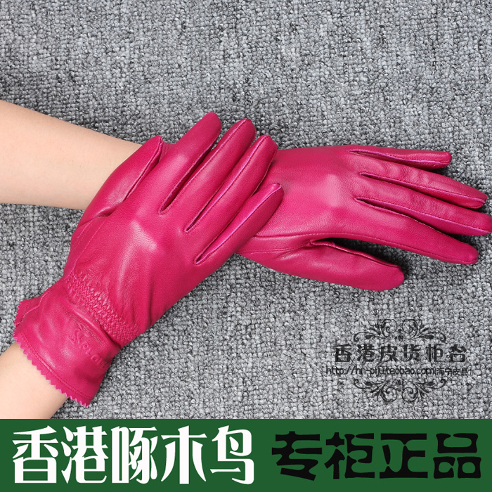 Women's single leather gloves multicolour leather sheepskin genuine leather gloves